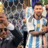 Salt Bae mengangkat trofi Piala Dunia 2022 dan berpose dengan Lionel Messi